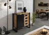 Kommode Mango 90x45x90 natur klar lackiert / Metall schwarz BLACKBURN #108 Bild 3