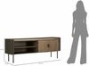 Dmora Fernsehschrank Cannon, Ständer für Wohnzimmerfernseher, Niedriges Wohnzimmer-Sideboard, TV-Ständerbasis, 150x42 h58 cm, Grau und Braun Bild 3