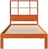 vidaXL Massivholzbett mit Regal ohne Matratze Wachsbraun 75x190 cm 3322572 Bild 4