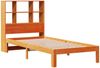 vidaXL Massivholzbett mit Regal ohne Matratze Wachsbraun 75x190 cm 3322572 Bild 3