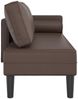 vidaXL Chaiselongue mit Kissen Braun Kunstleder, 116,5 x 62 x 57,5 cm Bild 4