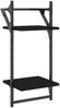vidaXL Wandregale mit 2 Ablagen & Stangen 2 Stk. Schwarz 30x25x65 cm 836253 Bild 4