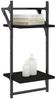 vidaXL Wandregale mit 2 Ablagen & Stangen 2 Stk. Schwarz 30x25x65 cm 836253 Bild 3
