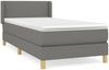 Boxspringbett mit Matratze Stoff Dunkelgrau 90x200 cm Bild 2