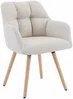 Vente-unique - PEGA Stuhl Stoff Beige - B 58 cm x H 81 cm x L 57,5 cm Bild 3