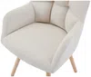 Vente-unique - PEGA Stuhl Stoff Beige - B 58 cm x H 81 cm x L 57,5 cm Bild 4