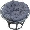 Papasansessel, Relaxsessel aus Rattan handgearbeitet, Ø 100cm, grau Bild 2