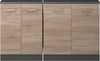 Küchenschrank für Dachschrägen R-Line Sonoma 140 cm 2er Set Vicco Bild 4