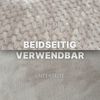 Chillkissen Palettenkissen Palettenauflage, 70x120 cm, weicher Flanellstoff Cashmere Dots, Oberseite im Punktedesign / Unterseite unifarben Taupe Bild 3