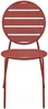 Vente-unique - MONTEFARO Garden dining set Metall Rot - B 55,5 cm x H 87,5 cm x L 46,5 cm Bild 5