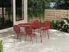 Vente-unique - MONTEFARO Garden dining set Metall Rot - B 55,5 cm x H 87,5 cm x L 46,5 cm Bild 2