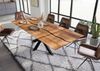 Esstisch Akazie 260x100x74 natur lackiert / Epoxid schwarz, Kreuzgestell anthrazit matt EPOXY Bild 2