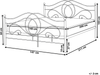 Metallbett weiß Lattenrost 140x200 cm LYRA Bild 2