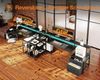 ODK Eckschreibtisch ODK Reversibel Eckschreibtisch mit Schubladen LED Schwarz 189.5×100cm Bild 3