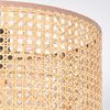 hofstein Deckenleuchte Deckenlampe Metall/Rattan/Wienergeflecht/Stoff in Schwarz/Natur/Beige, ohne Leuchtmittel, runde Deckenleuchte im modernen Boho-Design (Schirm Ø 35 cm), E27 Bild 2