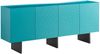 KAWOLA Sideboard LYNN 4 Türen lackiert petrol 75 x 40 x 180 cm Bild 3