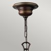 Kronleuchter, Hängelampe, Stahl Alabasterglas, Bronze, D 80,6 cm Bild 2
