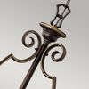 Kronleuchter, Hängelampe, Stahl Alabasterglas, Bronze, D 80,6 cm Bild 5
