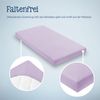 Jersey Spannbettlaken für Babymatratzen 60x120 bis 70x140cm, Flieder Bild 5