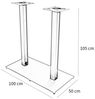 Bronx71 Bartisch Gestell Tomi Doppelt schwarz 105 cm Bild 4