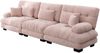 3-Sitzer-Sofa 313×77×81 cm aus Chenille modular, rosa Bild 5