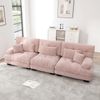 3-Sitzer-Sofa 313×77×81 cm aus Chenille modular, rosa Bild 2