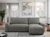 Ecksofa L-form, mit Schlaffunktion und Bettkasten - ARGOS, Grau, Stoff Bild 2