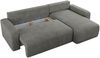 Ecksofa L-form, mit Schlaffunktion und Bettkasten - ARGOS, Grau, Stoff Bild 5