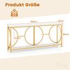 180cm Konsolentisch Eingangstisch schmal Marmor Optik Sofatisch mit geometrischem Metallrahmen Bild 3