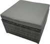 Fimous Rattan Gartenmöbel Set 6-Sitzer Garten Sofa Gas Feuertisch Set mit 3 Hockern Bild 5