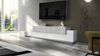 Dmora TV-Schrank Arold, niedriges Wohnzimmer-Sideboard, Fernsehständer-Basis, 100 % Made in Italy, 200 x 45 x 52 cm, glänzendes Weiß und Zement, Bild 2