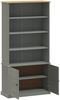 Bücherregal | Standregal Grau 85x35x170 cm Massivholz Kiefer Bild 5