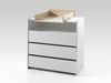 Kommode Karilynn 90x47x92 Schubladenkommode MDF Weiß Bild 3