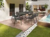 Vente-unique - MIRMANDE Garden dining set Metall Grau - B 100 cm x H 75 cm x L 200 cm Bild 2
