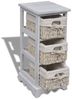 vidaXL Holz-Schränkchen mit 3 Flechtkörben Weiß 240796 Bild 5