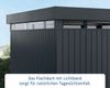 Hörmann EcoStar Euroline Gerätehaus Flachdach mit Lichtband 214 x 310 Anthrazitgrau 2-flg Bild 4