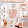 Durrafy Bürostuhl 200kg Ergonomischer Bürostuhl-Verstellbare Lordosenstütze (200 kg extra hohe Belastbarkeit) Verstellbare Lendenwirbelstutze + Kopfstutze + hohenverstelbare Armlehnen),bis zu 130° neigbar, atmungsaktives Netzgewebe, Drehstuhl Bild 4