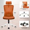 Durrafy Bürostuhl 200kg Ergonomischer Bürostuhl-Verstellbare Lordosenstütze (200 kg extra hohe Belastbarkeit) Verstellbare Lendenwirbelstutze + Kopfstutze + hohenverstelbare Armlehnen),bis zu 130° neigbar, atmungsaktives Netzgewebe, Drehstuhl Bild 3