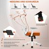 Durrafy Bürostuhl 200kg Ergonomischer Bürostuhl-Verstellbare Lordosenstütze (200 kg extra hohe Belastbarkeit) Verstellbare Lendenwirbelstutze + Kopfstutze + hohenverstelbare Armlehnen),bis zu 130° neigbar, atmungsaktives Netzgewebe, Drehstuhl Bild 2