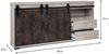 Finori Sevilla 51A Sideboard, Dekor Aratinga Kiefer / Dekor Na Pali | Sideboard für Wohnzimmer | Maß: B x H x T ca. 180 x 87 x 40 cm | Sideboard mit 2 Schiebetüren, 2 Schubkästen und 1 offenes Fach Bild 5