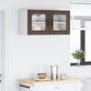 vidaXL Wandglas-Schrank PORTO Braun Eichen-Optik 80 x 31 x 40 cm 885302 Bild 4