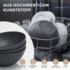 Hausfelder Servierschüssel Salatschüssel Set Schüsseln für Salat, Chips, Obst in Schwarz, Kunststoff, (3er Set, 3-tlg), spülmaschinengeeignet, BPA-frei, bruchfest, Wellen-Design Bild 3
