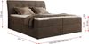Boxspringbett DAGOS 180 x 200 cm mit Kopfteil, Lattenrost und Stauraum – Doppelbett mit Matratze & Topper T25 , stabile Konstruktion, Bettkasten, modernes Design - Braun Velvet - H4 Bild 5