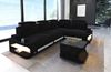 Stoff Ecksofa Siena L Form - Strukturstoff - dunkelgrau-weiß - Rechts Bild 2