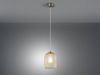 LED Pendelleuchte einflammig Kristall Glasschirm Bernsteinfarben, Ø15cm Bild 3