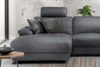 KAWOLA Sofa LOLA Ecksofa XL Leder grau mit motorischer Relaxfunktion Recamiere links 84 x 178 x 304 cm Bild 4