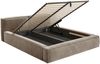 Selsey 'Tilves Slim'Polsterbett 200x200 mit Bettkasten und Lattenrost, Velours, hellbraun Bild 4