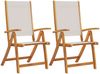 vidaXL Gartenstühle 2 Stk. Klappbar Massivholz Akazie und Textilene 4008421 Bild 2