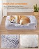 Feandrea Hundebett, Hundekissen, 91 x 68 x 18 cm, Hundekorb, weiche Polsterung, Hundesofa, erhöhte Ränder, Bezug abnehmbar und maschinenwaschbar, rutschfest, Ombré-Grau PGWDE272G01 Bild 3