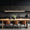 LED Pendelleuchte, Memoryfunktion, Holzoptik, H 120cm Bild 3
